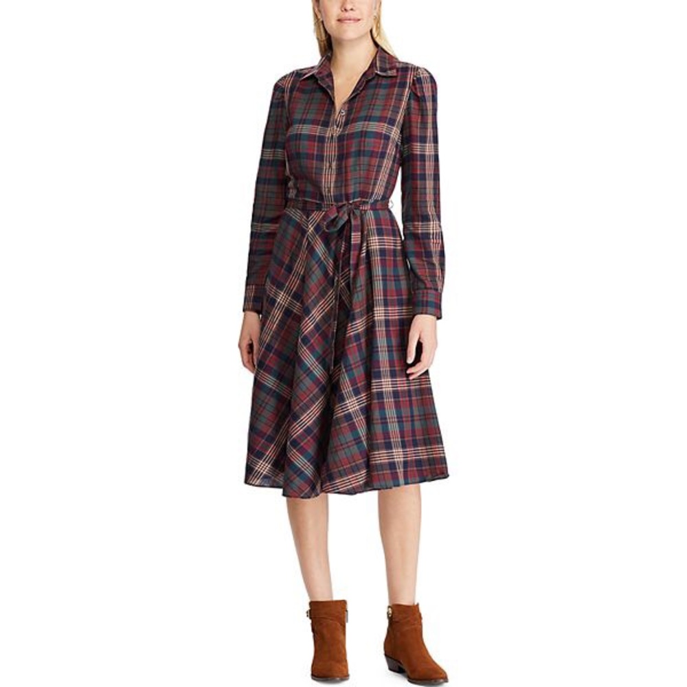 Plaid Midi Dress